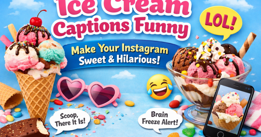 Funny Ice Cream Captions for Instagram & Social Media Posts